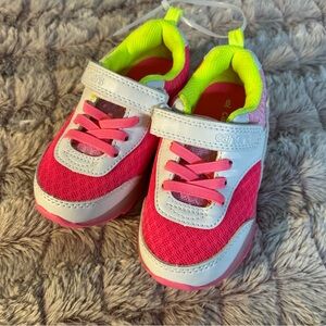 Carter's Pink and White Light up Sneakers with Breathable Mesh